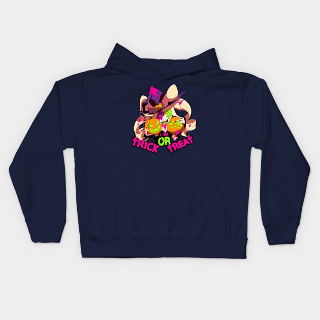 Trick or treat Kids Hoodie by kakaroto